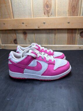 Nike Dunk Low PS Active Pink White Kids Girls Sneakers Shoes Size 13C 31 EU Y2K